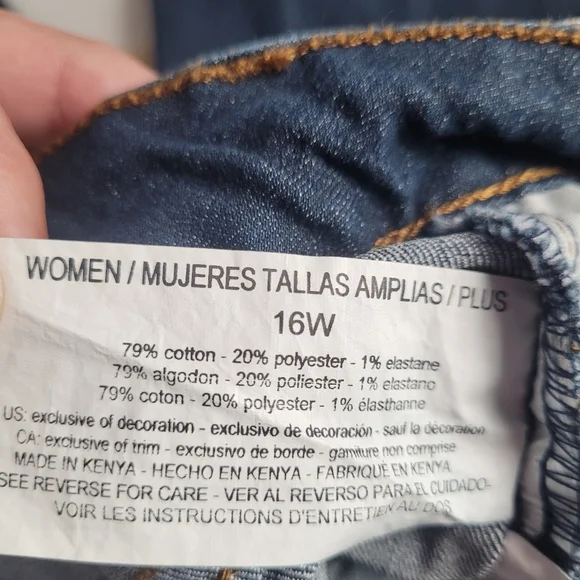 NWT Gloria Vanderbilt Cleo Belted Skimmer Capri Women's Size 16W - Picture 10 of 13